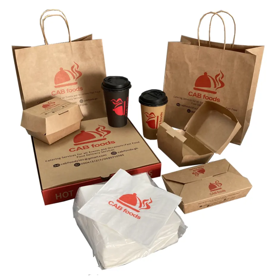 Contenitore di imballaggio per il pranzo pieghevole usa e getta all'ingrosso di design personalizzato da asporto take out fast food burger fry chicken hotdog box