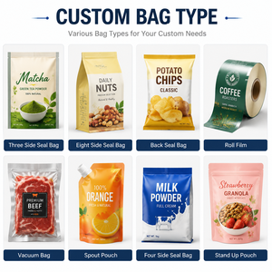 Bolsa con Fondo Plano <span class=keywords><strong>de</strong></span> Material Engrosado, Resistente a Pinchazos y Desgarros, <span class=keywords><strong>de</strong></span> Grado Alimenticio, Antibacteriana, para <span class=keywords><strong>Harina</strong></span>, Nueces, Granos y Condimentos - Product Image 4