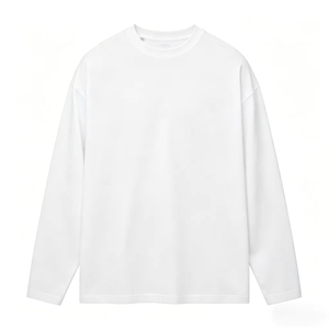 เสื้อยืดคัสตอมผู้ชาย ผ้าฝ้าย 100% เสื้อยืดคุณภาพพรีเมียม คอกลม แขนยาว ผ้าหนา สตรีทแวร์ เสื้อยืดผ้าฝ้าย 100% สำหรับผู้ชาย - Product Image 4