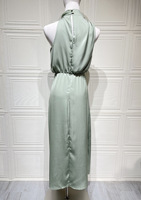 Robe de soirée élégante sans manches en satin ample et confortable pour femme, idéale pour l'été