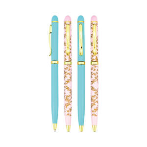 Stylo bille métallique personnalisé avec logo imprimé en couleur, style classique torsadé, pour hôtel, vente en gros - Product Image 2