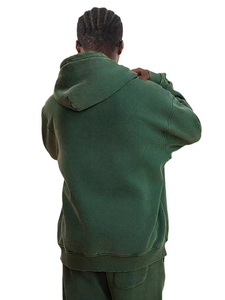 Sweat à capuche noir pour homme avec strass, style streetwear oversize, imprimé lettres, en coton tricoté, style automne - Product Image 4