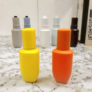 Lote de botellas vacías de vidrio grueso de color personalizado Macaron botella de emulsión de aceite esencial de prensado con protección UV - Product Image 1