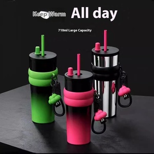 New Ice Bully thép không gỉ phích màu cao công suất lớn di động kinh doanh cốc cà phê chân không Bình rơm quà tặng doanh nghiệp - Product Image 3