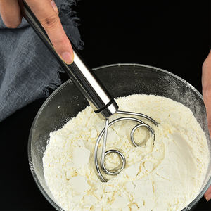 Baja tahan karat profesional roti Belanda 2 Mata lingkaran mencampur adonan Denmark kocokan adonan untuk alat kue - Product Image 2