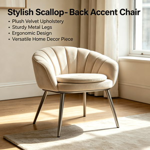 Fauteuil d'appoint moderne de luxe léger pour salon, pieds en bois, dossier festonné, écologique, pour chambre et appartement - Product Image 4
