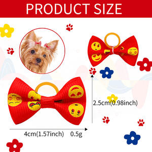 Saint Valentin Tanabata Festival Pet Supplies Chat Coiffe Arc Cheveux Teddy Yorkshire Chien Bijoux Headflower pour Été Hiver - Product Image 6