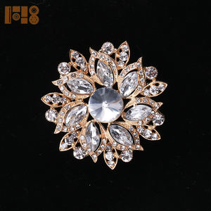 เข็มกลัดคริสตัลพลอยเทียมชุบทองสำหรับงานแต่งงานของขวัญงานหมั้นสำหรับผู้หญิงเครื่องประดับอัลลอยสำหรับเด็กช่อดอกไม้งานแต่งงาน - Product Image 6