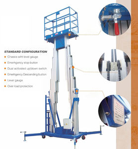 Liga de alumínio personalizada Full-eletromotion Scissor-tipo trabalho aéreo dobrável andaime elétrico Scissor mastro duplo elevadores plataforma - Product Image 5