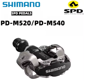 Pedales de Bicicleta Shimano PD-M520 <span class=keywords><strong>M540</strong></span> <span class=keywords><strong>SPD</strong></span>, Pedales Profesionales de Ciclismo con Calas Multi-Release SH51, Pedales para Bicicleta de Montaña y Carretera - Product Image 1