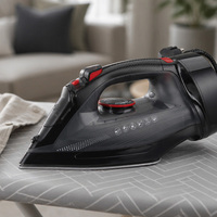Nouveau Fer à Vapeur de Voyage OEM en Gros avec Cordon Rétractable, Semelle en Céramique, Jet de Vapeur Puissant, Protection Contre la Surchauffe, Prise VDE, Cordon de 1,8 m