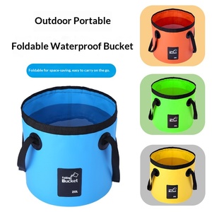 Seau de pêche étanche 20L en promotion, sac de rangement d'eau pliable portable, seau à poisson 3D pour activités extérieures, adapté à tous les âges - Product Image 5