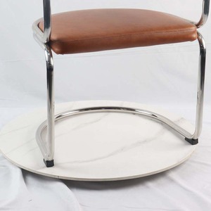 Sedia <span class=keywords><strong>da</strong></span> <span class=keywords><strong>Pranzo</strong></span> Moderna in Acciaio Inox Dorato e <span class=keywords><strong>Ecopelle</strong></span> di Alta Qualità per Casa, Hotel, Matrimoni e Ristoranti - Product Image 4