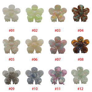 مشبك شعر كوري الطراز بتصميم متدرج من حمض الخليك على شكل زهرة، بأسلوب حلو ولطيف، 7 سم، مشبك على شكل سمكة قرش عالي الجودة، إكسسوار شعر أنيق - Product Image 5