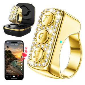Anneau de contrôle à distance scintillant BT5.0 sans fil pour défilement TikTok, caméra vidéo, lecteur d'e-book pour Android, large compatibilité S - Product Image 1