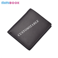 Dompet Saku Depan Pria Custom LOGO Anda Dompet Tipis Minimalis Anti RFID Kulit Dompet Slim