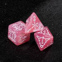 Ensemble de dés de jeu en acrylique à finition mate, 7 pièces, dés polyédriques antidérapants pour jeux de table professionnels