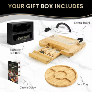 Portable Voyage Bambou <span class=keywords><strong>Charcuterie</strong></span> Conseil En Acier Inoxydable Lame De Coupe Grande Cuisine Assiette À <span class=keywords><strong>Fromage</strong></span> Ensemble Nouveau Design <span class=keywords><strong>Fromage</strong></span> Outils - Product Image 3