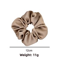 Scrunchies en satin personnalisés avec logo, vente en gros de bandeaux, scrunchies, porte-queue de cheval, élastiques à cheveux en satin doux pour femmes et filles