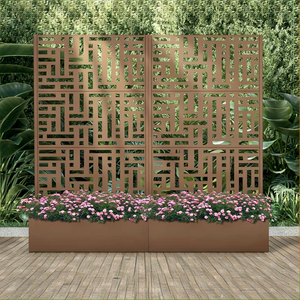 Jardinière en métal galvanisé Forson avec treillis et roues, hauteur 6 pieds, pour <span class=keywords><strong>la</strong></span> maison et le jardin, <span class=keywords><strong>service</strong></span> de modélisation 3D - Product Image 6