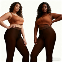 Legging wanita ukuran besar, celana ketat panjang musim dingin, Pantyhose hangat melar pinggang tinggi, legging termal Fleece Lined ukuran besar