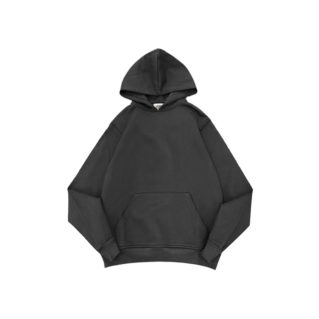 Black Blank Hoodies High Quality Blank Heavyweight 400Gsm 100% Cotton Mens Streetwear Hoodie Boxy No String Custom Sweatshirt
