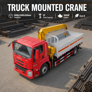 Autocarro con gru idraulica 4x2 da 5 tonnellate con braccio rigido a 3 sezioni per sollevamento <span class=keywords><strong>in</strong></span> <span class=keywords><strong>cantiere</strong></span> - Product Image 3