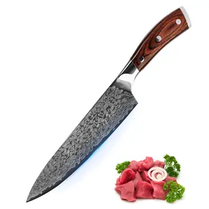 Mutfak şef bıçağı almanya 1.4116 paslanmaz çelik mutfak bıçağı ile ergonomik Ergonomic ahşap saplı sebze et keskin bıçaklar