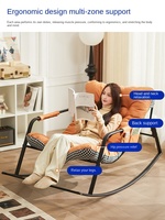 Canapé paresseux 2025 moderne deux places pour adultes avec design en L, hauteur réglable et tissu doux et confortable pour la détente à domicile