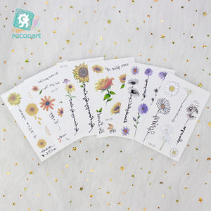 <span class=keywords><strong>Aquarelle</strong></span> Lavande Fleur Tatouages Temporaires Pour Femmes Corps Art Bras Faux Flore Adultes <span class=keywords><strong>Tatouage</strong></span> Autocollant Étanche Filles Tato - Product Image 4