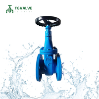 Vanne à boisseau sphérique en fonte ductile revêtue d'époxy DIN3352 F5 PN16 DN150-DN500 à bride EPDM époxy bleu Vanne de processus pétrochimique