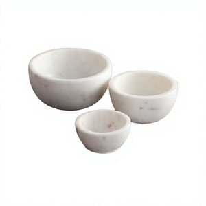 Bol de service alimentaire en marbre au design simple, qualité exclusive, forme ronde, bol de service pour desserts, best-seller - Product Image 1