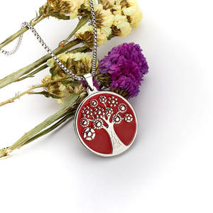 Collier pendentif ethnique simple en acier titane et acier inoxydable, <span class=keywords><strong>arbre</strong></span> de vie, bijoux sculptés - Product Image 3