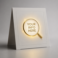 Cartes de table en acrylique mat personnalisées avec impression numérique, design pliable pour une utilisation promotionnelle dans les magasins, les hôtels, les expositions et la vente en gros