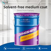 Revêtement de sol époxy brillant haute performance à séchage rapide sans solvant, couleur personnalisée, application liquide moyenne par pulvérisation Dongsheng