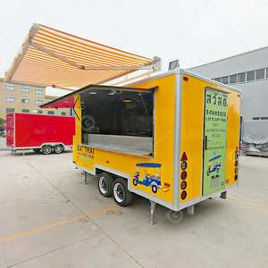 Carrito de Comida Rápida de Acero Inoxidable y Fibra de Vidrio, Quiosco de Café, Carrito de Venta de Hot Dogs y Aperitivos, Remolque de Barbacoa en Venta, Dulces y Papas Fritas - Product Image 2