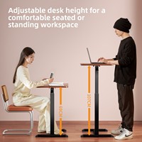 Bureau d'ordinateur mobile réglable en hauteur pour salon, bureau, chambre à coucher - Table d'appoint pour lit et table d'écriture pour étudiant
