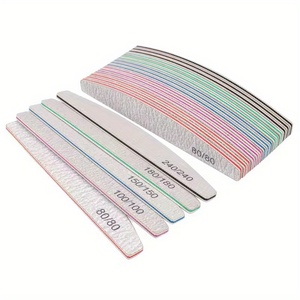 <span class=keywords><strong>Lime</strong></span> à ongles professionnelle 80/<span class=keywords><strong>100</strong></span>/150/<span class=keywords><strong>180</strong></span>/240 en papier de verre, épaisse et résistante, forme demi-lune, accessoires pour ongles - Product Image 5