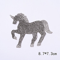 2024 nouveau Design haute qualité 3D Animal dessin animé fer sur strass Patch Animal strass patchs pour vêtement vêtements