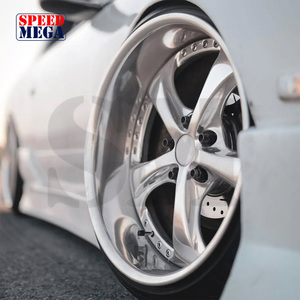 Jantes de voiture personnalisées, design concave profond, 17, 18, 19, 20 pouces, 5x120.65, avant et arrière, noires, usinées, 2 pièces, en alliage, pour course de dragster - Product Image 1