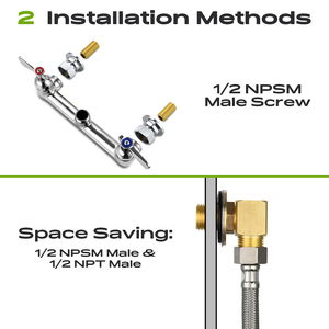 25&quot; Height <strong>Commercial</strong> Kitchen Sink Faucet Wall Mount with Pull Down <strong>Pre</strong>-<strong>Rinse</strong> <strong>Sprayer</strong> for Restaurant Industrial Sink - Product Image 3
