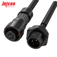 Connecteur hybride M16 2+3 broches mâle-femelle, filable sur site, 8A 125V, à filetage et à souder, pour capteur