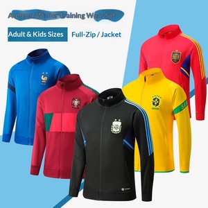 ชุดฝึกซ้อมฟุตบอลลายสก็อตโพลีเอสเตอร์แบบใหม่ <span class=keywords><strong>24</strong></span> แบบ ชุดซิปแขนยาวสำหรับผู้ใหญ่ เสื้อเจอร์ซีย์ฤดูใบไม้ร่วง ผู้ผลิตปารีส - Product Image 5