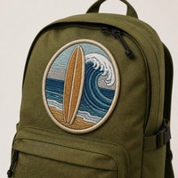 Patch brodé personnalisé planche de surf 3D thermocollant pour pull