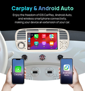 Autoradio Android 15 da 7 Pollici per <span class=keywords><strong>Fiat</strong></span> <span class=keywords><strong>500</strong></span> 2007-2015 con Carplay Wireless, Schermo Android Auto, Lettore Video Stereo e Navigazione - Product Image 3