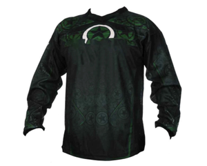 Paintball Jersey Long Sleeve <b>Black</b>-Green Camouflage Design Outdoor Sport Apparel Universal-Fit High Quality Customizable - Product Image 1