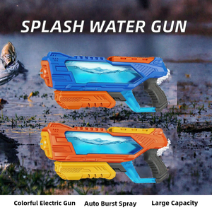 Pistola de Agua de Plástico Transparente, de Gran Capacidad y Largo Alcance, Juguete de Compresión para Batallas de Verano - Product Image 2