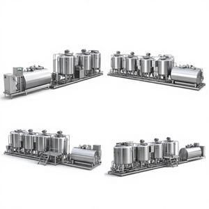 Línea de Producción Automática de Yogur Ace, Bomba de Motor de Alta Capacidad, Máquina de Procesamiento de Lácteos de Acero Inoxidable para la Elaboración de Leche Agüentada - Product Image 1