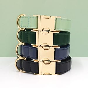 Großhandel Neues Luxuriöses Veganes Rotes Geprägtes PU-Leder und Metall Hundehalsband Leicht Wasserdicht China für Kleine Hunde - Product Image 4