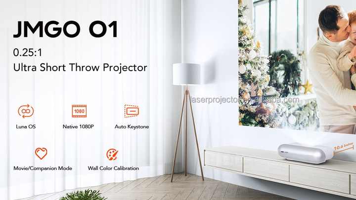 JMGO O1Pro超短焦点プロジェクター高ルーメンサポート4Kミニ